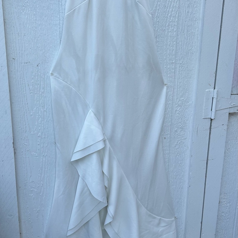 Elegant White Silky Gown